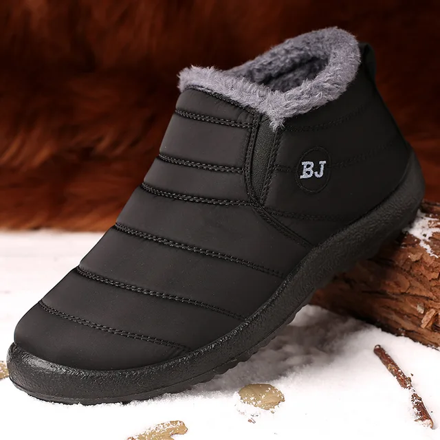 YISHEN Men Boots Snow Boots Warm Fur Winter Sneakers Casual Shoes For Men Women Elderly Walking Shoe Waterproof Chaussure Homme 3