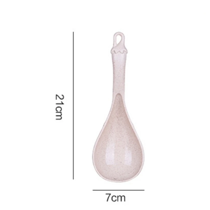 Wheat Straw Soup Spoon Household Eggplant Thickened Large Congee Spoon Kitchen Plastic Kitchen Utensils Porridge