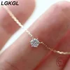 LGKGL Fashion 100% 925 Sterling Silver Necklace For Women 18K gold Plated 5A Zircon Pendant Necklace Real Money Fine Jewelry 1