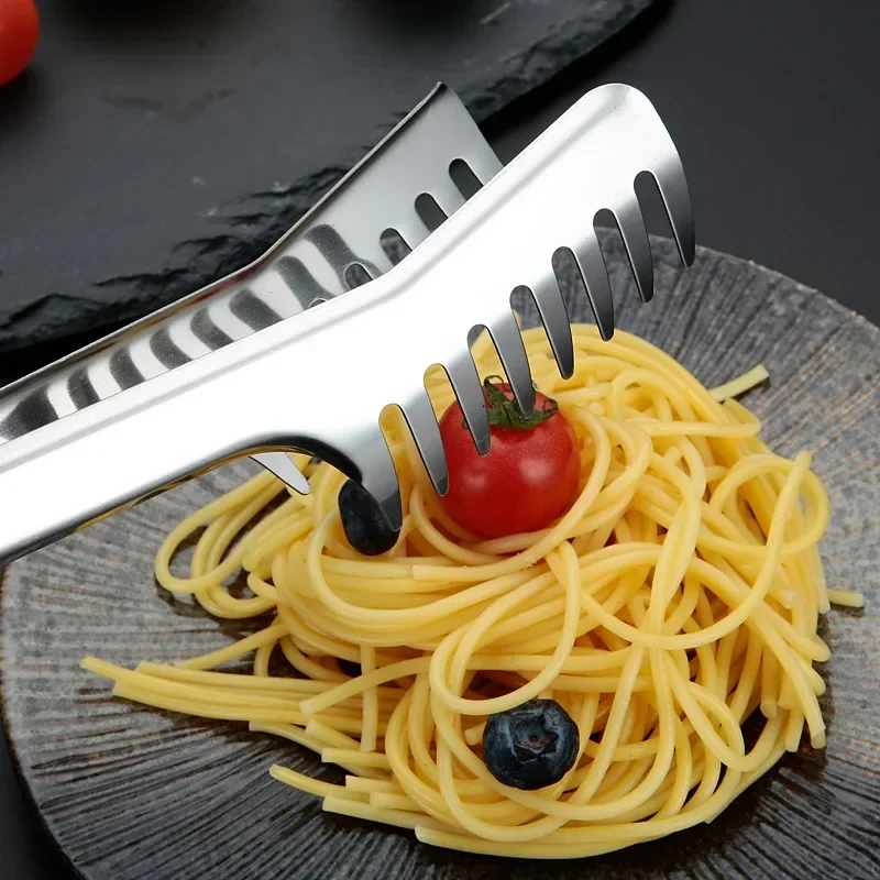 Spaghetti Tongs Pasta Clip Food Holder Stainless Steel Noodles Clip Food Comb Cooking Utensils Western Restaurant Kitchen Tool kitchen tools