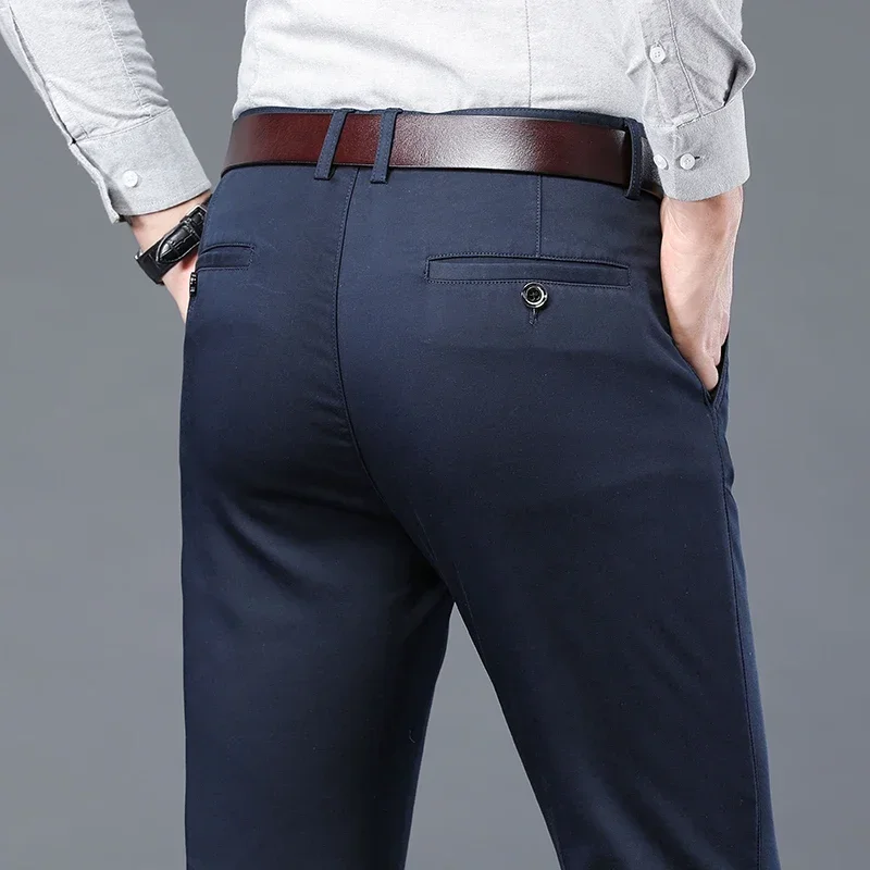 Men Pants Suit Pants Spring Fashion Casual Slim Business Office Pants Male Wedding Party Work Pant Classic Large 40 stretch pants business pants suit pants men pants