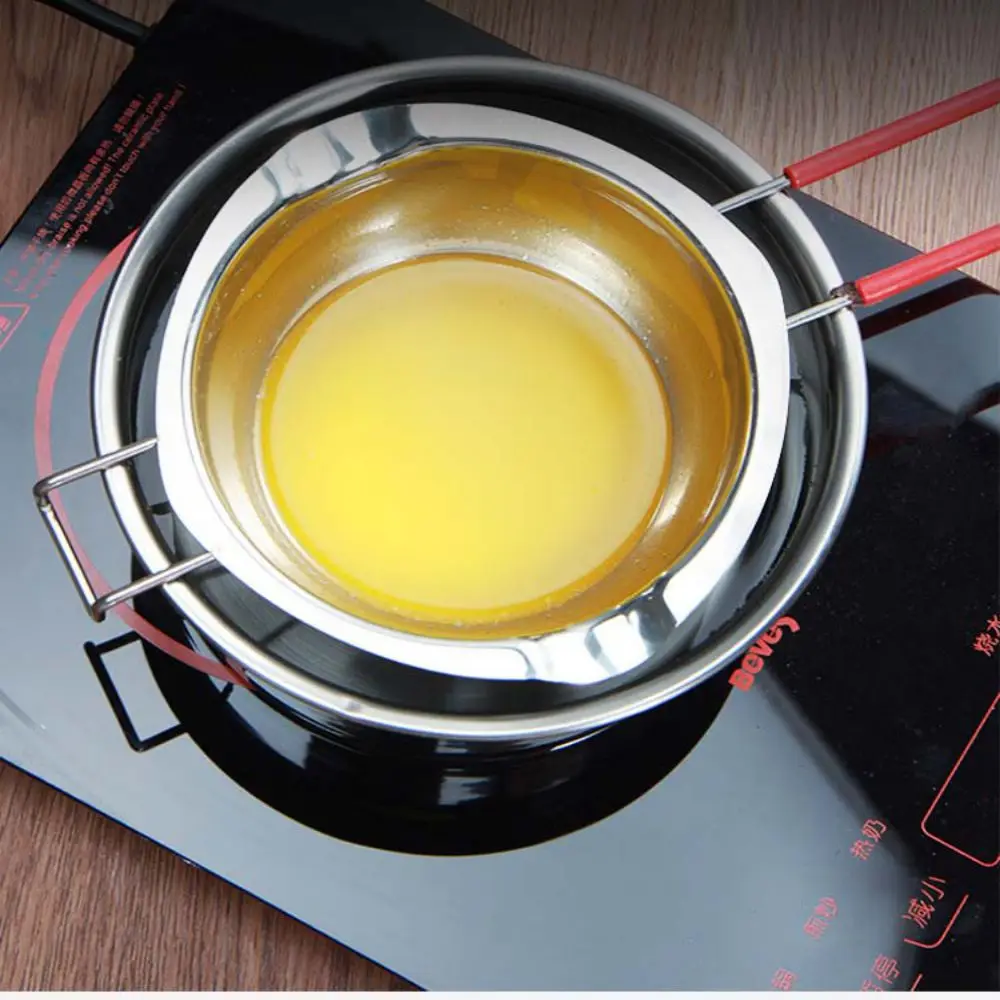 Stainless Steel Chocolate Melt Pot Cheese Butter Baking Tool Wax DIY Scented Candle Soap Melting Bowl Container Heating Nonstick