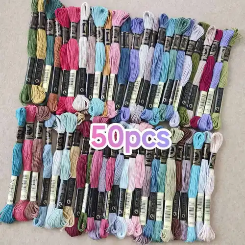 100% Cotton High Quality Cross stitch Floss Embroidery thread  Cross Stitch Embroidery Hand Knitting Sewing Weaving 8m 447 color - Image 22