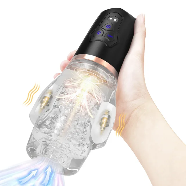 Automatische elektrische Kolben rotierende Sauger männlich Blowjob Mastur bator Tasse Vagina Dildo echte orale Vibrator Sexspielzeug für Männer Maschine 1