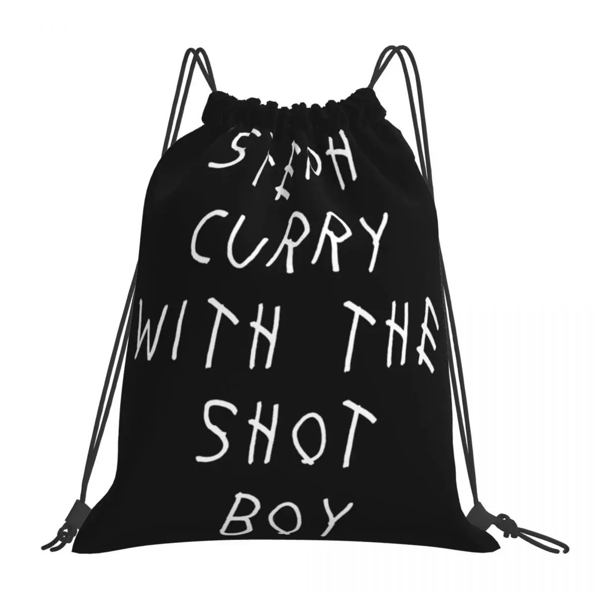 

Curry Drake Shot (White) Backpacks Portable Drawstring Bags Drawstring Bundle Pocket Sports Bag Book Bags For Man Woman School