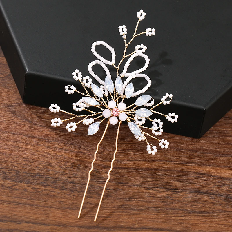 Hair Pins Hair Accessories For Women Wedding Accessories Clips Jewelry Pearl Rhinestone Flower Clip Pins Headpiece