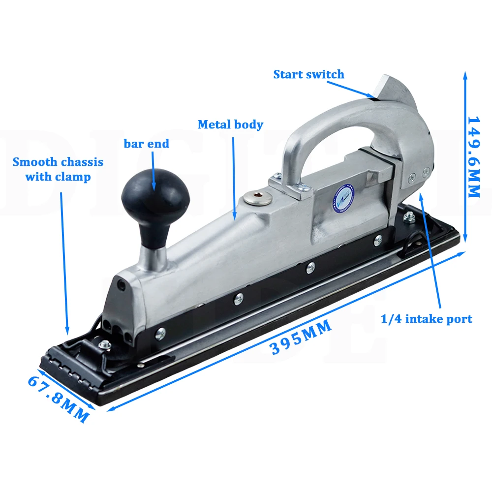 Pneumatic Air Sander Straight Line Orbital Reciprocating Sander Polisher Polishing Sanding Machine Metal Wood Floor