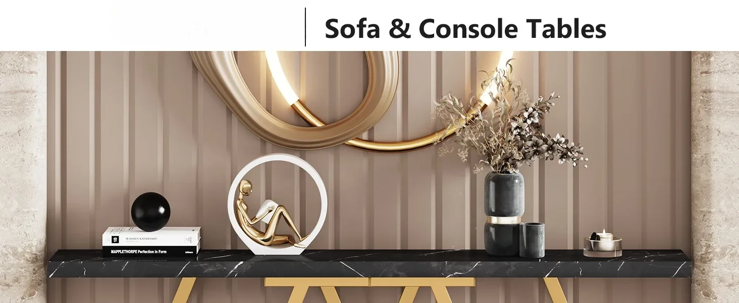 tribesigns sofa console table