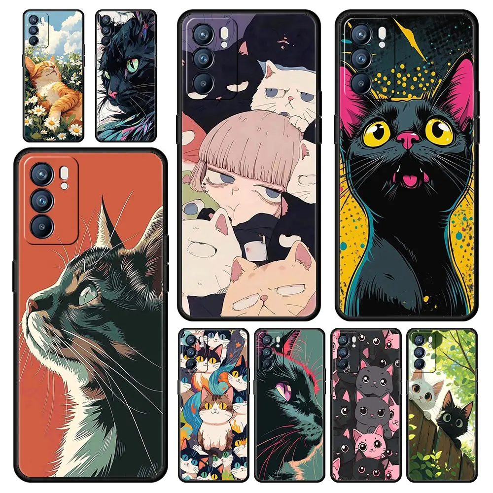 Adorable Cartoon Cat Phone Case Cover