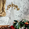 Exquisite classical tree metal branch bird hook behind the door single row hook punch wall bedroom towel clothes hook 3