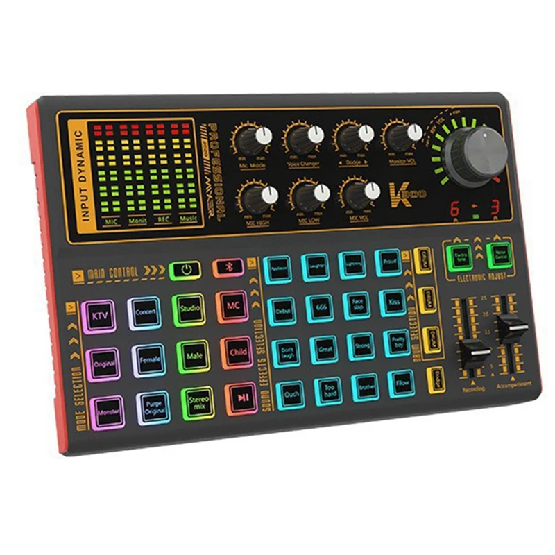 

SK300 Mixer Shaking Live Equipment English Version Mobile Phone Computer USB External Live Sound Card