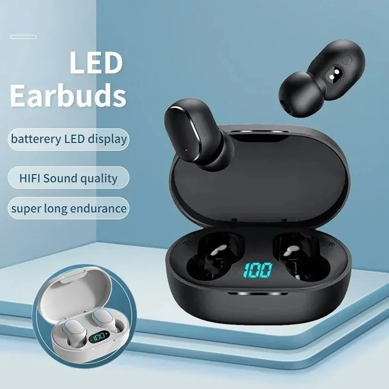 TWS E6S Bluetooth 5.1 Earphones Wireless Bluetooth Headset Noise Cancelling Headset with Mic Headphones For iPhone Xiaomi Huawei 1