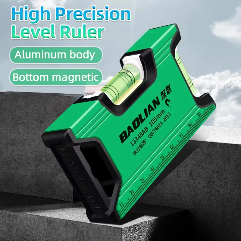 Level Ruler High Precision Multi-function Magnetic Aluminum Structure Spirit Bubble Gauge Horizontal Measure
