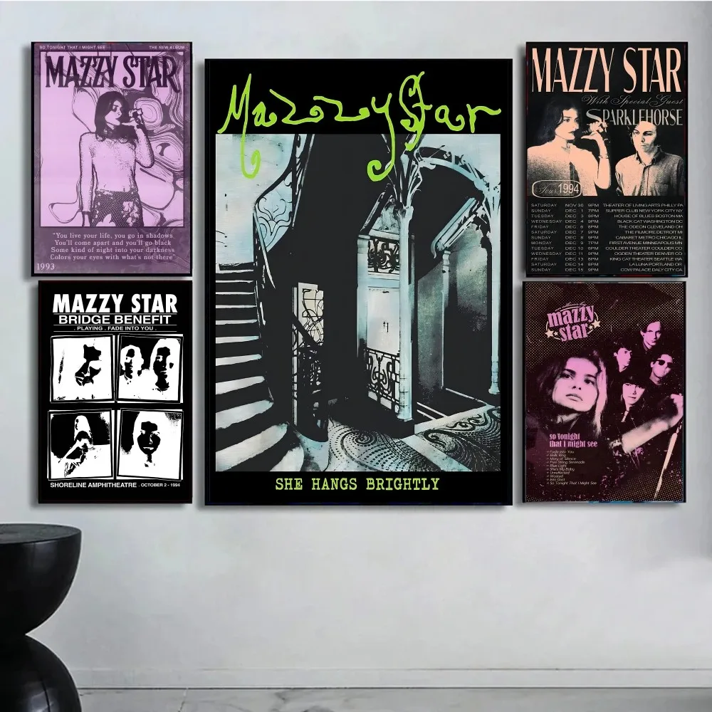 80s Pop Punk Band Mazzy Star Music Self-adhesive Art Poster Whitepaper Prints Posters Artwork Home Decor