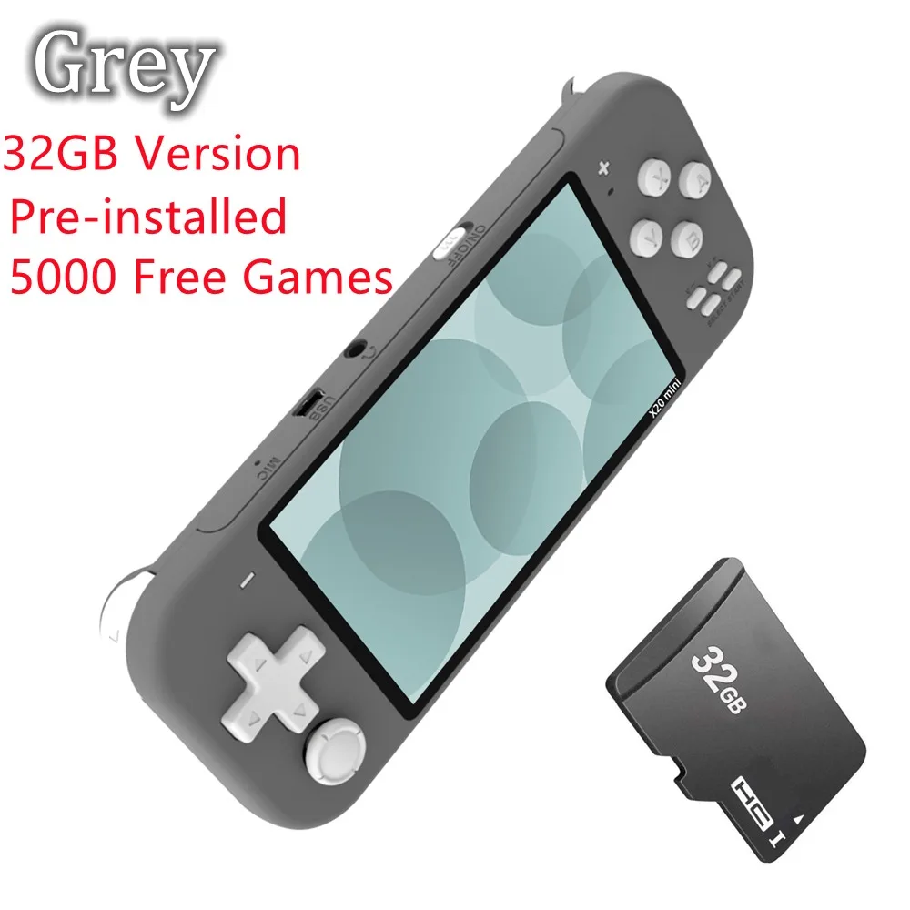 2022New 4.3 inch Handheld Portable Game Console with IPS screen32GB 2500 free games for super nintendo dendy nes games child 