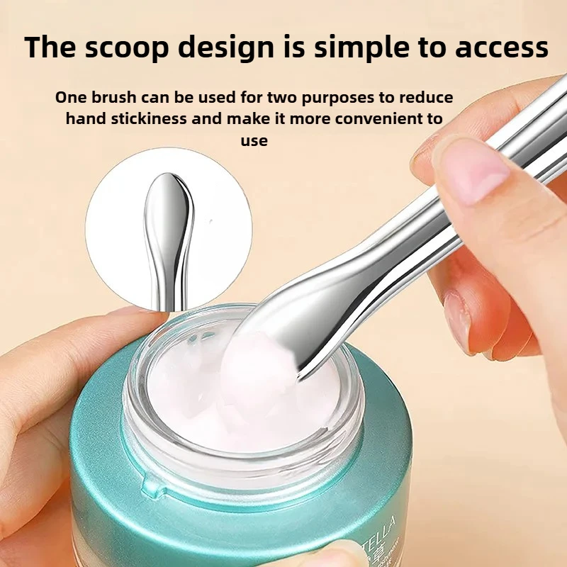 New Silicone Facial Mask Brush Soft Head with Scraper Integrated Dual-use Mud Film Brush DIY Film Adjusting Beauty Tool Beauty 3