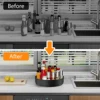Lazy Turntable Organizer 360°Rotating Spice Rack Spinning Cosmetic Organizer Multifunction Storage Trays for Kitchen Bathroom 5
