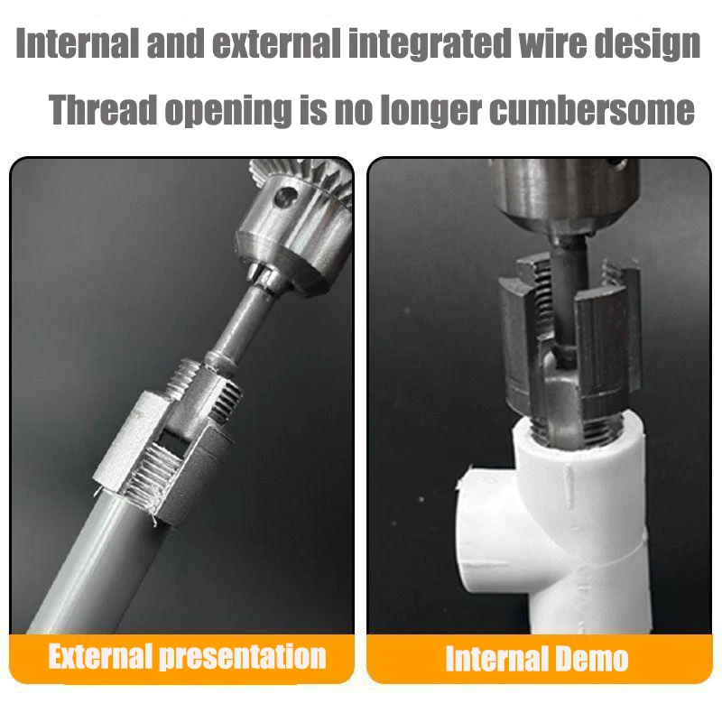 PPR Water Pipe Internal Thread Opener 1/2 3/4 inch For PVC Plastic Pipe Thread Tap Hand Electric Drills Hand Tools