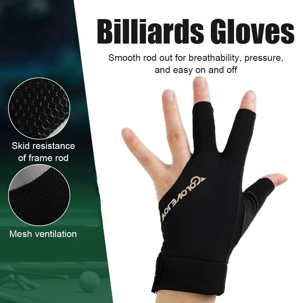 High Quality Billiard Fitness Glove Spandex Snooker Glove 3 Billiard Open Gloves Pool Accessories Cue Fin Z3D4