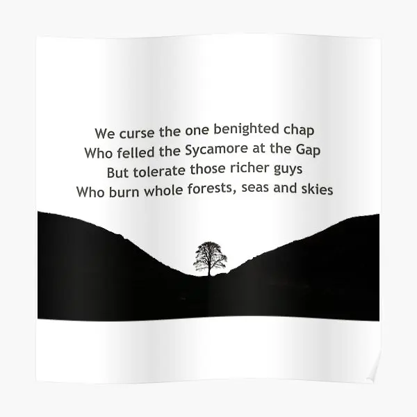 

Sycamore Gap Poster Decor Mural Picture Home Funny Painting Modern Room Print Vintage Wall Art Decoration No Frame