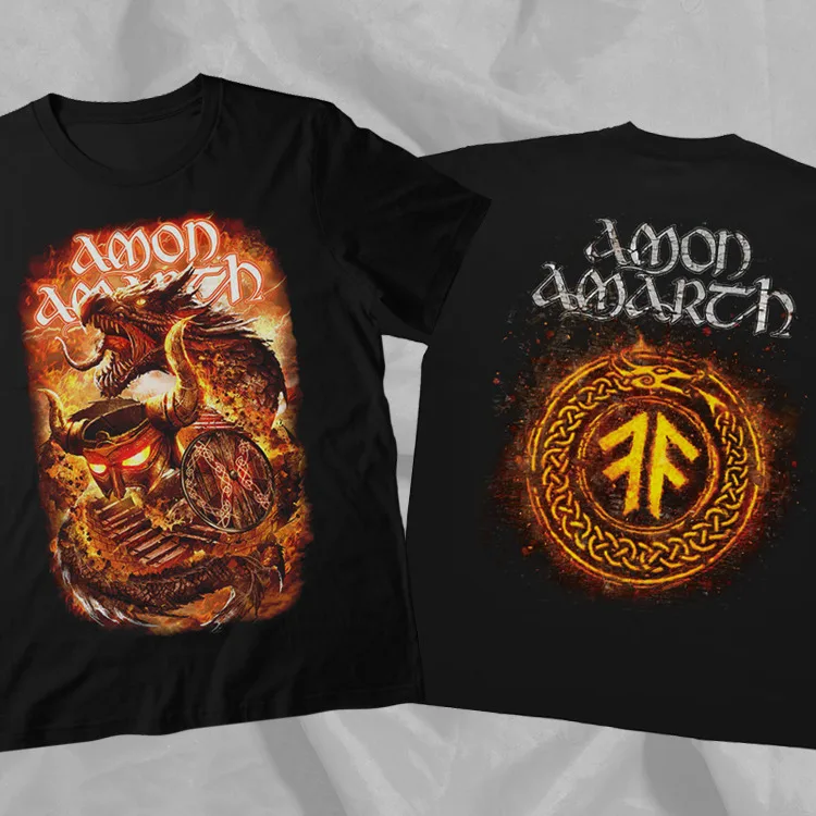 

Винтажная черная двухсторонняя футболка Amon Amarth Jormungandr 90-х