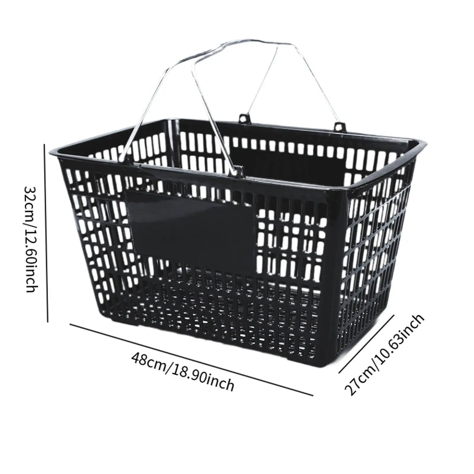 Shopping Basket Convenience Storage Black Sturdy Picnic Basket Store