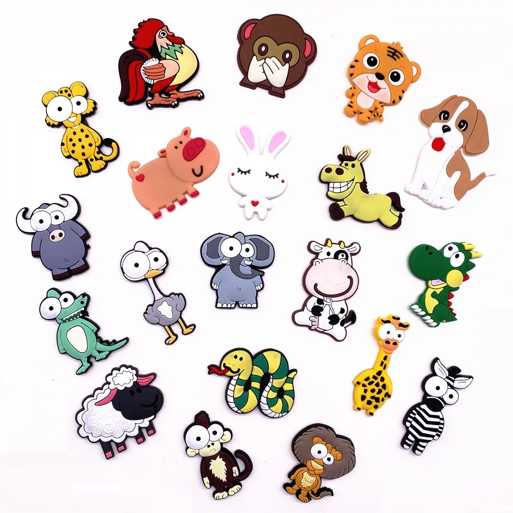 1 Set PVC Cute Fridge Magnets for Children Cartoon Animal Magnets for Refrigerator Decor Funny Magnetic Letters Numbers Kids Toy 6