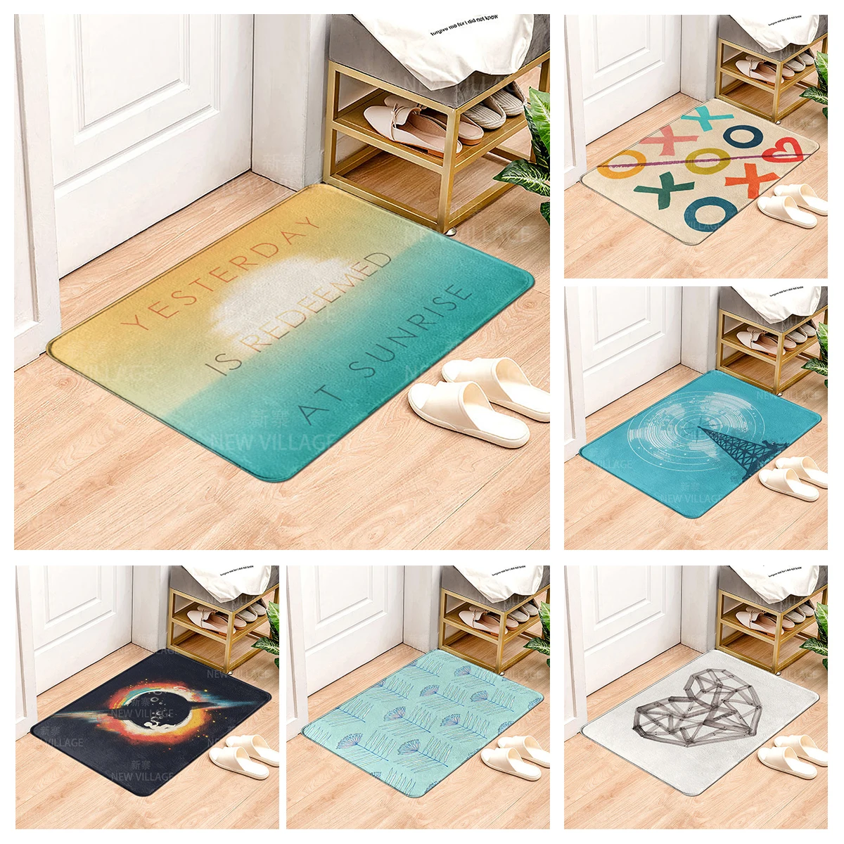 

House carpet colorful cartoon Home doormat entrance Room Bathmat Footmat bathroom non-slip mat Kitchen water absorption mat