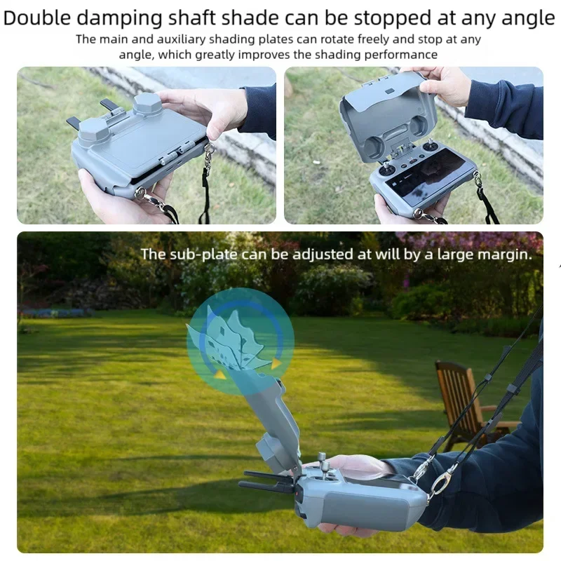 2 in 1 Remote Controller Sun Hood Sunshade RC2 Screen Protector Shell Cover for DJI Flip/Air 3/3S/Mini 4 Pro Drone Accessories Drone Accessories