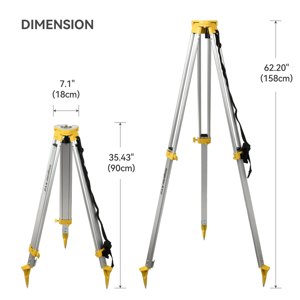 Portable GNSS Tripod Lightweight Adjustable Height Quick Release Sturdy Durable