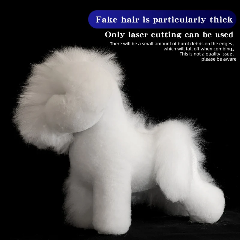 Bichon dog pet professional beauty simulation wig model practice special skeleton environmentally friendly PE material scissors