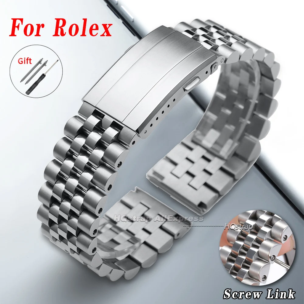 Premium Stainless Steel Bracelet with Quick Release Solid Folding Buckle