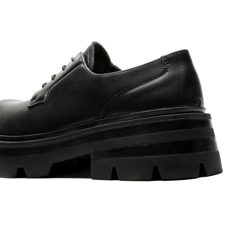 The Latest Business Formal Casual Comfortable Men's Shoes Men Thick Soled Best Man Shoes Black Leather Men British Senior