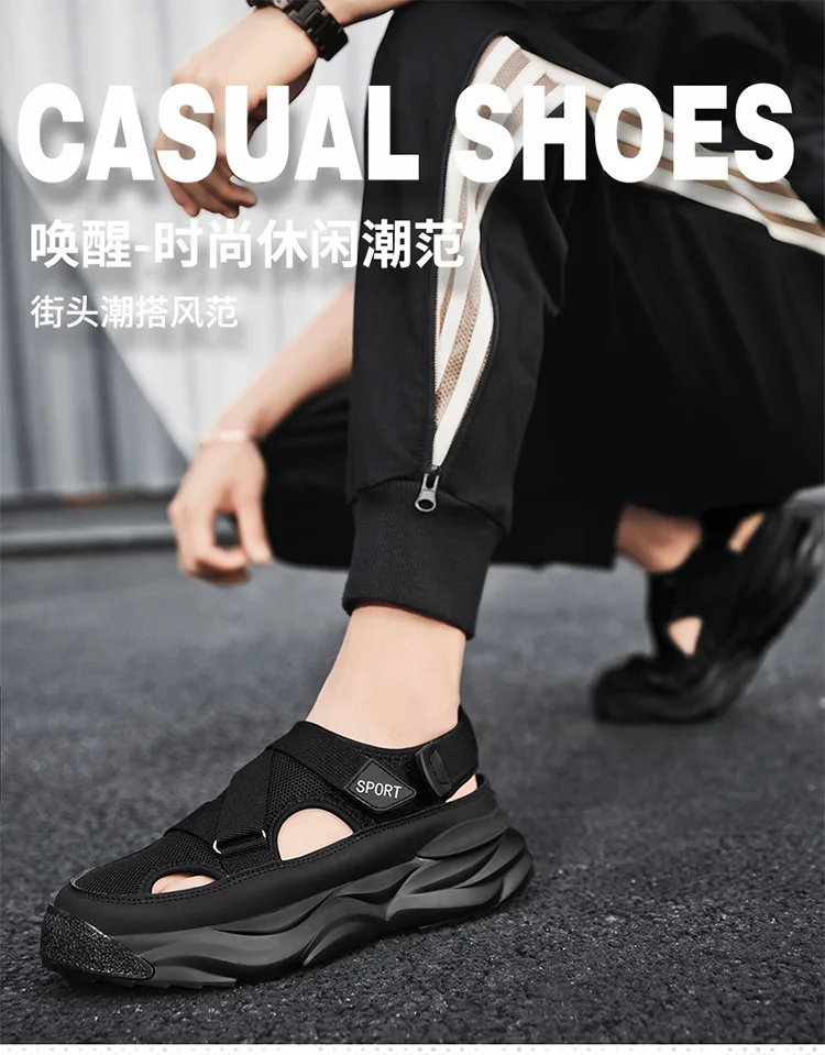 صنادل للرجال للارتداء الصيفي في الهواء الطلق، والر...