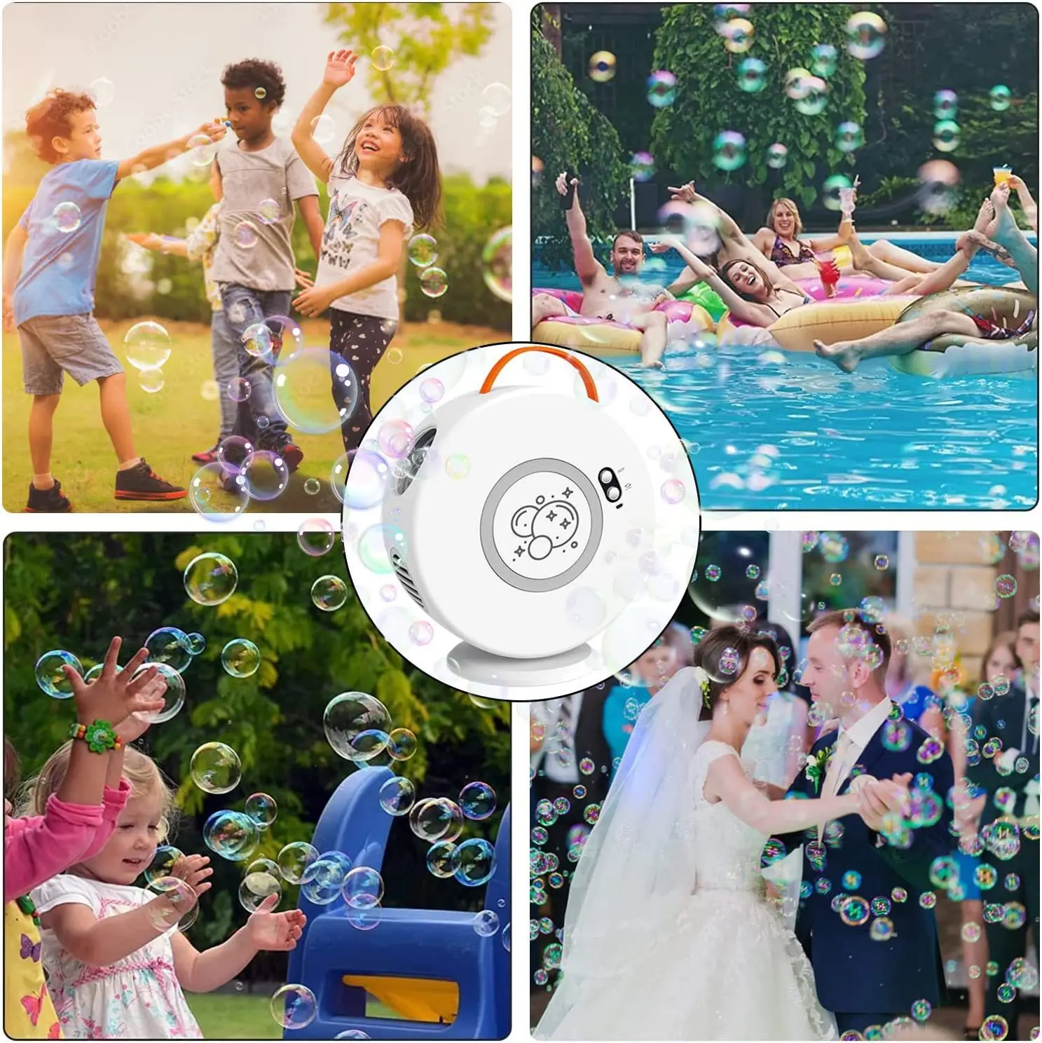 Automatic Rotation Bubble Machine Astronauts Bubble Maker Automatic Bubble Blower with Led Light Soap Bubble Maker Summer Toys 5