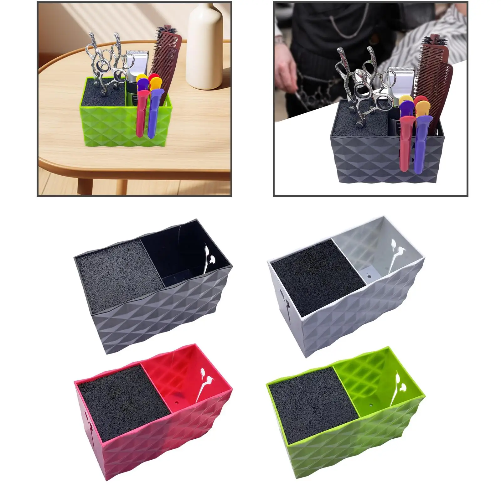 Hairdressing Tools Storage Box Hairdressing Scissors Holder Shears Block for Brushes Clips Salon Use Hairstyling Hair