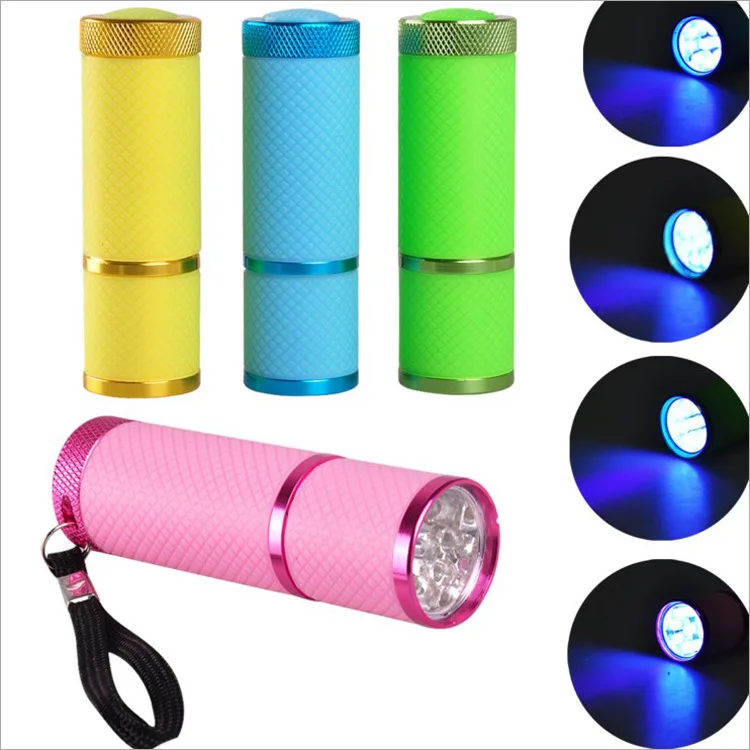 3Pcs Portable UV Nail Dryer - Mini 9 LED Flashlight
