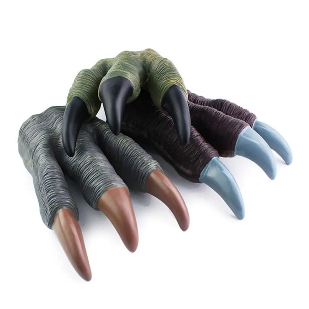 

Dragon Hands Claw Dinosaur Soft Claw Gloves Simulation Dinosaur Claws Soft Halloween Werewolf Hands Zombie Costume Rubber