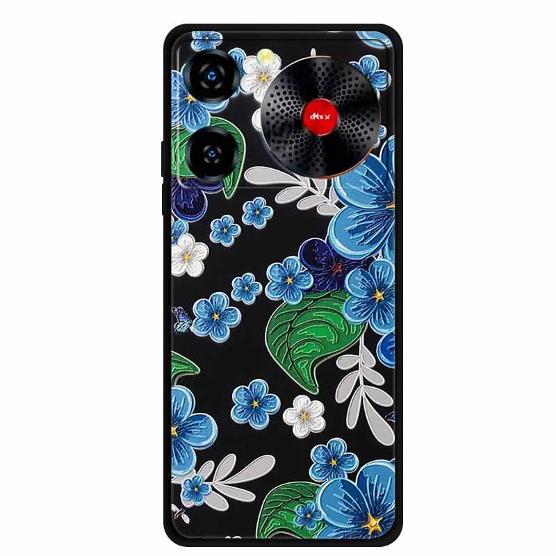 Floral 3D Embossed Shockproof Silicone Soft Phone Case – 6.6 Premium Back Cover