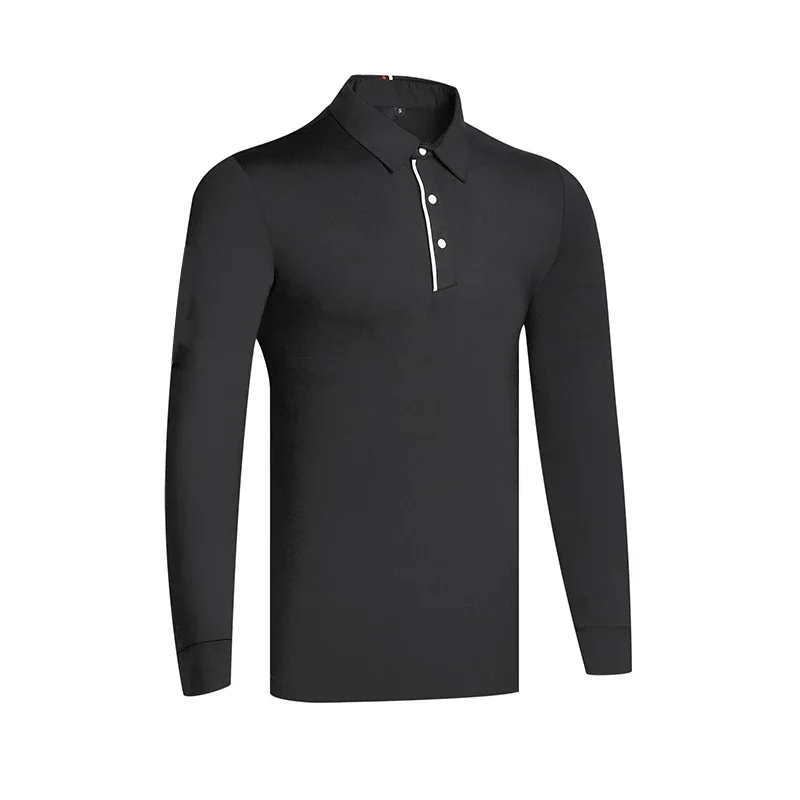 Long-sleeved Golf T-shirts for Men Sports and Leisure  Multipurpose Fast Drying  Breathable  Polo Shirts  Spring and Fall