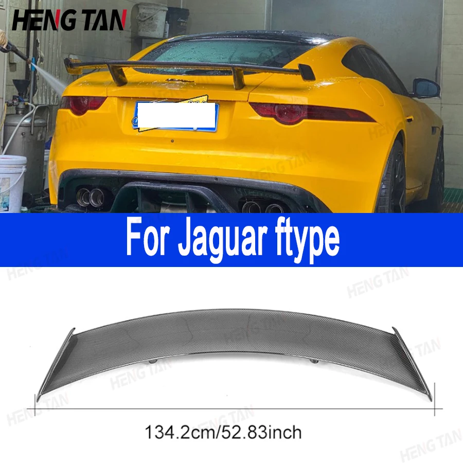 

For Jaguar Ftype Carbon Fiber Spoiler Rear Tail fins Duckbill Car Wing Retrofit the rear wing Modified and upgraded Body Kit