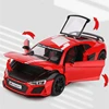 1:24 AUDI R8 V10 Plus Alloy Performance Sports Car Model Diecast Metal Toy Racing Car Model Sound and Light Simulation Kids Gift 3