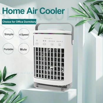 1pc Mini Portable Air Conditioner With 4-Speed Cooling Fan And Humidifier - Perfect For Home Office Use 1