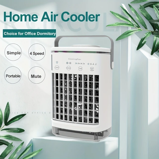 1pc Mini Portable Air Conditioner With 4-Speed Cooling Fan And Humidifier - Perfect For Home Office Use 1