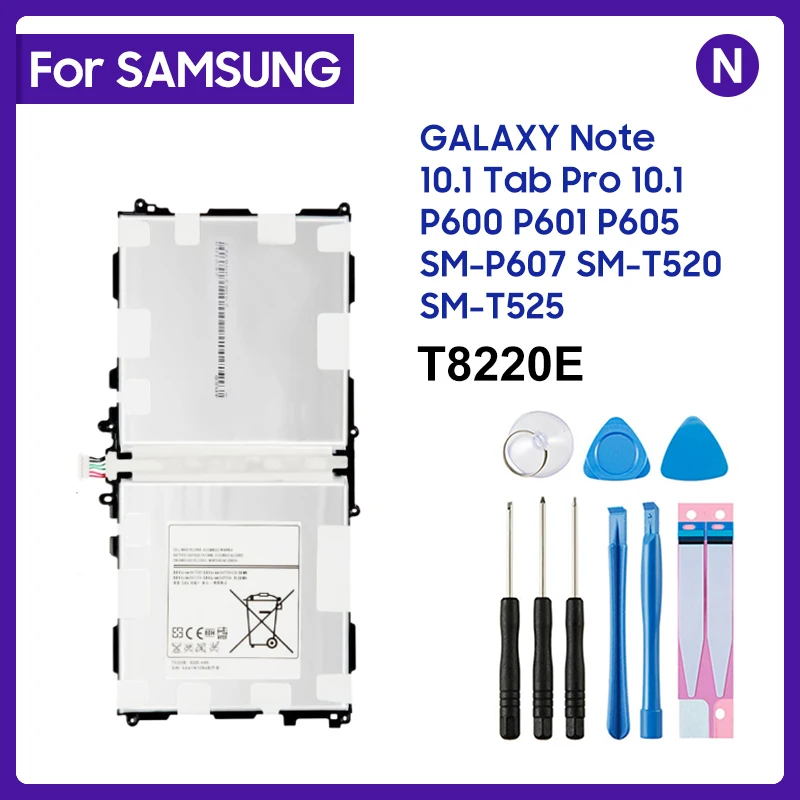 

Battery T8220C T8220E 8220mAh For Samsung GALAXY Note 10.1 Tab Pro P600 P601 P605 P607 SM-T520 SM-T525 Tablet Batteries