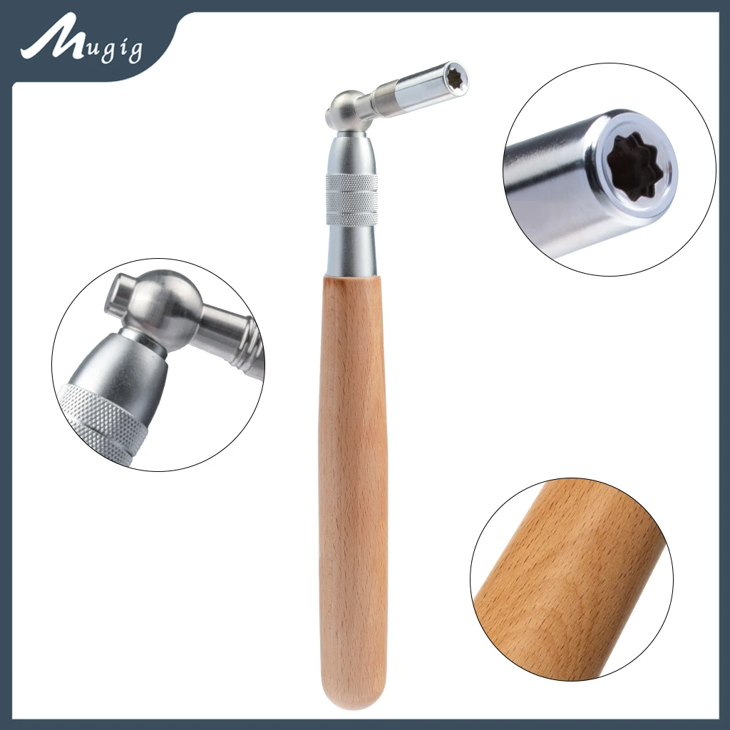 

Mugig Piano Tuning Hammer Solid Maple Handle Octagon Core Stainless Steel Hammer Piano Tools
