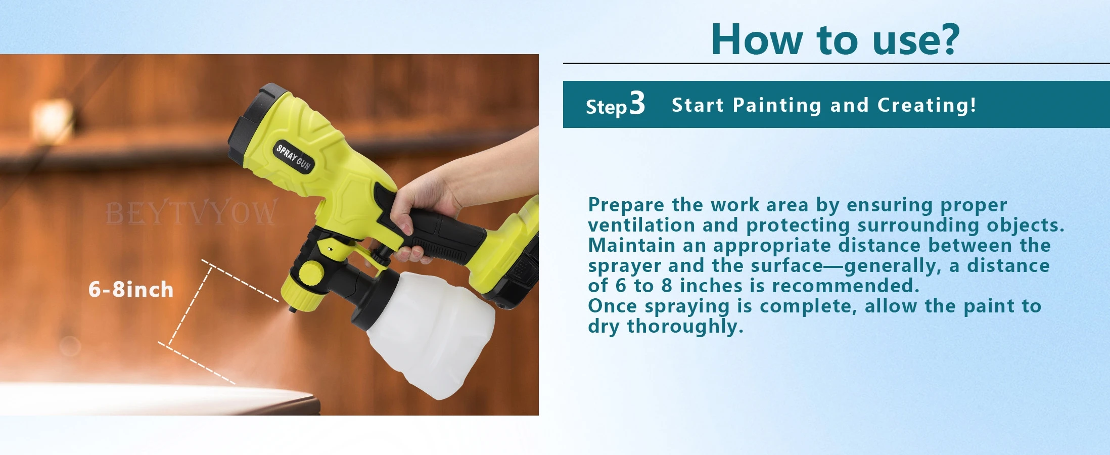 1200ML Electric Spray Gun Cordless Paint Sprayer for Ryobi 18v Battery Auto Furn