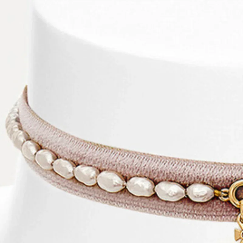 

High Quality Saturn Baroque Ribbon Choker Necklace for Women Gift Wedding Party Girls Mother Gifts