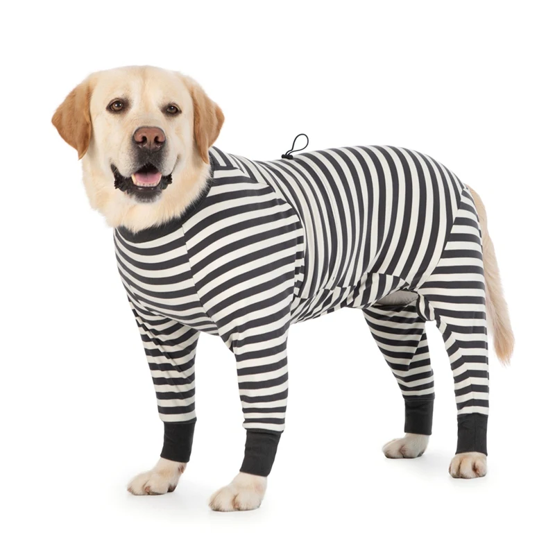 Striped Winter Dog Coats for Large Medium Dogs