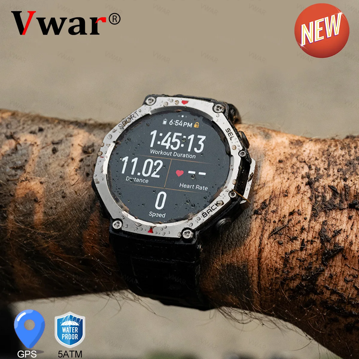 2025 NEW GPS Smart Watch Men Compass Altimeter Barometric 60